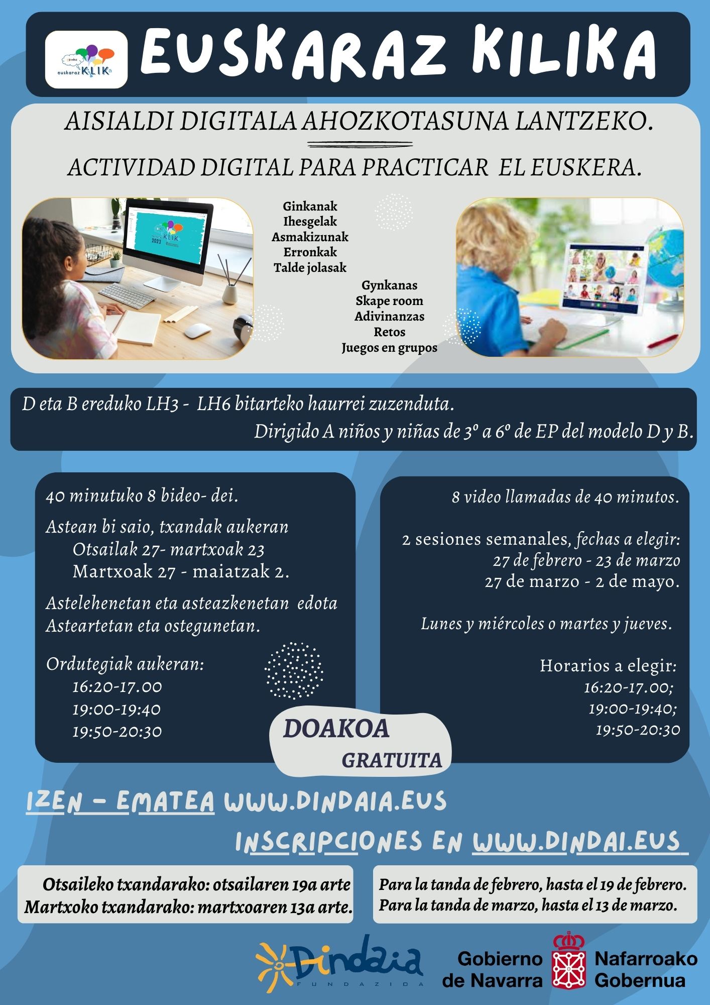 Euskaraz Kilika: Actividad infantil digital para practicar el euskera