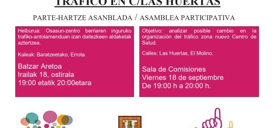 Imagen de la noticia: TRAFIKOA LAS HUERTAS KALEA TRÁFICO EN C/LAS HUERTAS